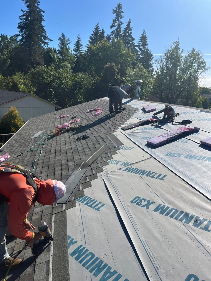 Roof leak repair around chimney flashing