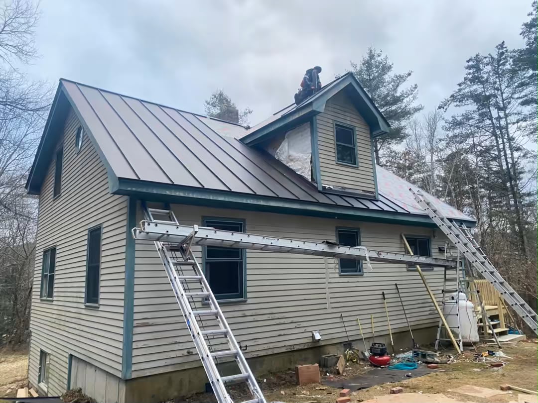 Metal roof installed on New Hampshire home