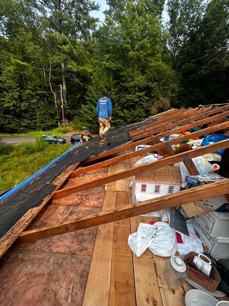 Storm damage roof repair in New Hampshire