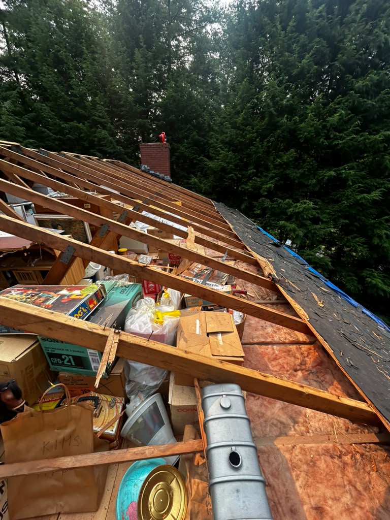 Storm damaged shingles inspection in New Hampshire